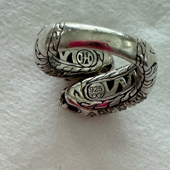 John Hardy Sterling Silver Palu Macan Tiger Bypass Ring Sz 6 - Picture 6 of 6